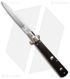 AGA Campolin 10" Frosolone Bayonet Stiletto Knife Ebony Brass (4.5" Polish)
