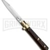 AGA Campolin 10" Cocobolo/Brass Frosolone Stiletto Automatic Knife - Bayonet
