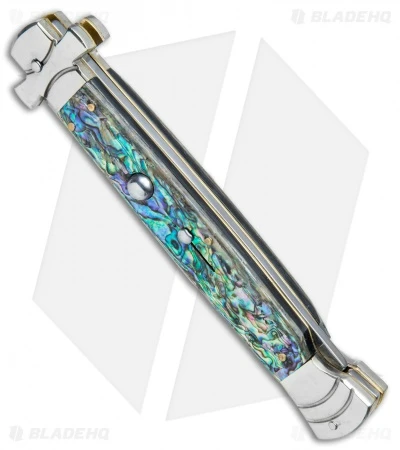 AGA Campolin 11" Maltese Cr. Bayo Automatic Italian Stiletto Abalone (5" Satin)