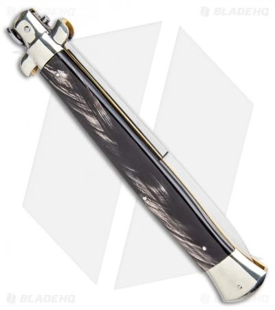 AGA Campolin 18" Italian Stiletto Knife Dark Horn (8" Satin Bayonet)