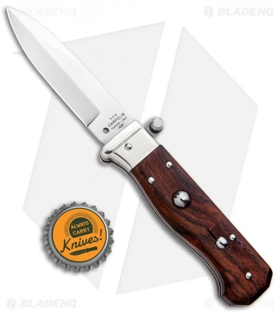 AGA Campolin Piccolo Italian Stiletto Automatic Knife Cocobolo (2.8" Satin)
