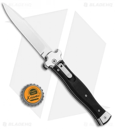 AGA Campolin Zero Leverlock Bayo Automatic Knife Black Coated (3.75" Polish)