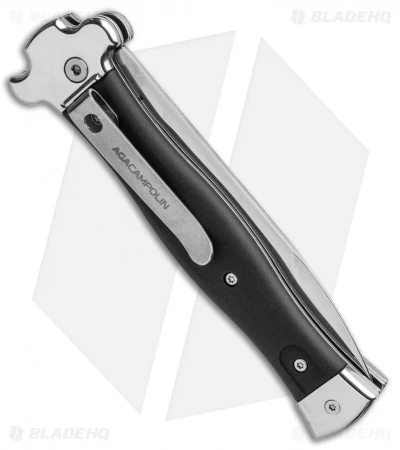 AGA Campolin Zero Leverlock Bayo Automatic Knife Black Coated (3.75" Polish)