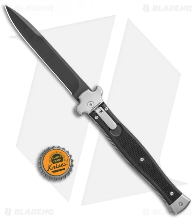 AGA Campolin Zero+ Italian Leverlock Automatic Knife Black G-10 (4.25" Black)2.0