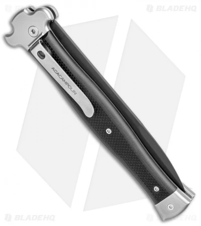 AGA Campolin Zero+ Italian Leverlock Automatic Knife Black G-10 (4.25" Black)2.0