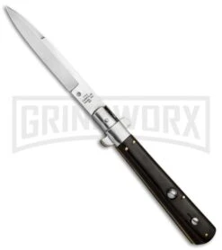 AGA Campolin 11" Frosolone Ebony Stiletto Automatic Knife - Bayonet