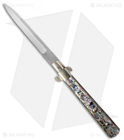 AGA Campolin 13" Italian Frosolone Automatic Knife Abalone (Bayonet)