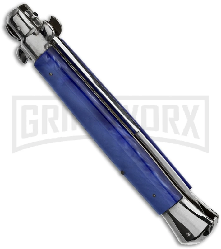 A.G.A. Campolin 15" Italian Stiletto Honey Horn Automatic Knife - Bayonet