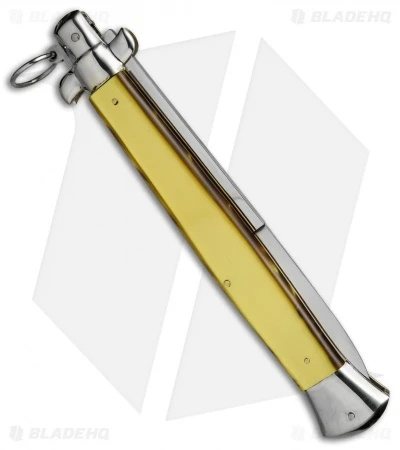 AGA Campolin 18" Ring Pull Automatic Italian Stiletto Gold (8" Satin Bayo)