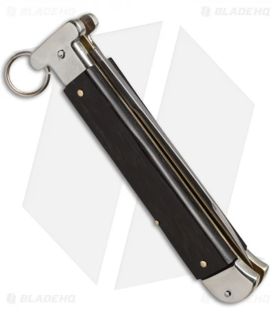 AGA Campolin 9" Francese Ring Pull Automatic Ebony Wood (3.7" Satin Flat)